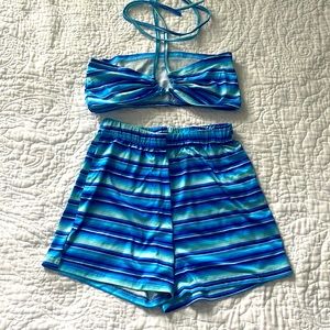 Different shades of blue summer set, never used